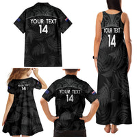 Custom New Zealand Silver Fern Football Family Matching Tank Maxi Dress and Hawaiian Shirt Summer 2024 Olympic Go Aotearoa LT14 - Polynesian Pride
