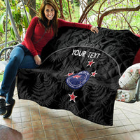 Custom New Zealand Silver Fern Football Quilt Summer 2024 Olympic Go Aotearoa LT14 - Polynesian Pride