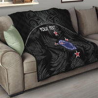 Custom New Zealand Silver Fern Football Quilt Summer 2024 Olympic Go Aotearoa LT14 - Polynesian Pride