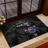 Custom New Zealand Silver Fern Football Rubber Doormat Summer 2024 Olympic Go Aotearoa LT14 - Polynesian Pride