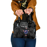 Custom New Zealand Silver Fern Football Shoulder Handbag Summer 2024 Olympic Go Aotearoa LT14 One Size Black - Polynesian Pride