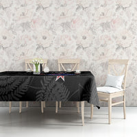 Custom New Zealand Silver Fern Football Tablecloth Summer 2024 Olympic Go Aotearoa LT14 - Polynesian Pride