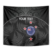 Custom New Zealand Silver Fern Football Tapestry Summer 2024 Olympic Go Aotearoa LT14 - Polynesian Pride