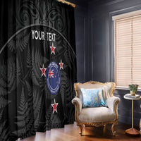 Custom New Zealand Silver Fern Football Window Curtain Summer 2024 Olympic Go Aotearoa LT14 - Polynesian Pride