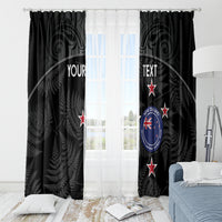 Custom New Zealand Silver Fern Football Window Curtain Summer 2024 Olympic Go Aotearoa LT14 - Polynesian Pride