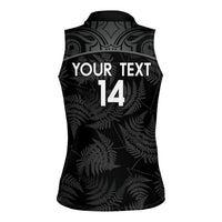 Custom New Zealand Silver Fern Football Women Sleeveless Polo Shirt Summer 2024 Olympic Go Aotearoa LT14 - Polynesian Pride