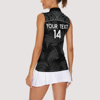 Custom New Zealand Silver Fern Football Women Sleeveless Polo Shirt Summer 2024 Olympic Go Aotearoa LT14 - Polynesian Pride