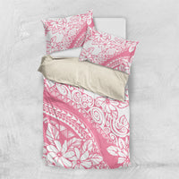 Polynesian Tiare Flower Pink Pastel Vibes Bedding Set