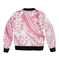 Polynesian Tiare Flower Pink Pastel Vibes Bomber Jacket