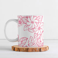 Polynesian Tiare Flower Pink Pastel Vibes Ceramic Mug