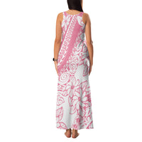 Polynesian Tiare Flower Pink Pastel Vibes Family Matching Tank Maxi Dress and Hawaiian Shirt LT14 - Polynesian Pride