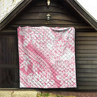 Polynesian Tiare Flower Pink Pastel Vibes Quilt