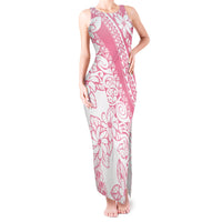 Polynesian Tiare Flower Pink Pastel Vibes Tank Maxi Dress