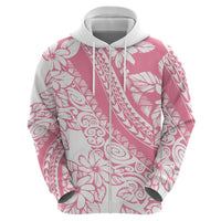 Polynesian Tiare Flower Pink Pastel Vibes Zip Hoodie