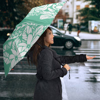 Polynesian Tiare Flower Cyan Pastel Vibes Umbrella