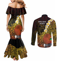 Papua New Guinea 1975 Couples Matching Mermaid Dress and Long Sleeve Button Shirt Create Our History Inspire Our Future LT14 - Polynesian Pride
