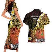 Papua New Guinea 1975 Couples Matching Short Sleeve Bodycon Dress and Hawaiian Shirt Create Our History Inspire Our Future LT14 - Polynesian Pride