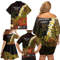 Papua New Guinea 1975 Family Matching Off Shoulder Short Dress and Hawaiian Shirt Create Our History Inspire Our Future LT14 - Polynesian Pride