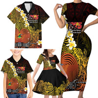 Papua New Guinea 1975 Family Matching Short Sleeve Bodycon Dress and Hawaiian Shirt Create Our History Inspire Our Future LT14 - Polynesian Pride