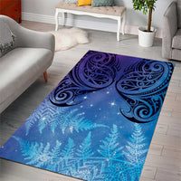 New Zealand Matariki Area Rug Aotearoa Maori New Year Galaxy Maori Silver Fern LT14 - Polynesian Pride