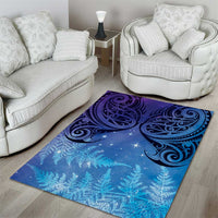 New Zealand Matariki Area Rug Aotearoa Maori New Year Galaxy Maori Silver Fern LT14 - Polynesian Pride