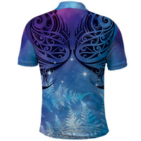 New Zealand Matariki Polo Shirt Aotearoa Maori New Year Galaxy Maori Silver Fern LT14 - Polynesian Pride