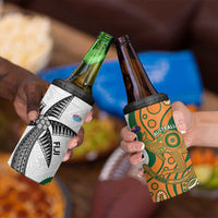 Custom Fiji And Australia Rugby 4 in 1 Can Cooler Tumbler Fijian Palm Tree Mix Aussie Kangaroo LT14 - Polynesian Pride