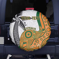 Custom Fiji And Australia Rugby Spare Tire Cover Fijian Palm Tree Mix Aussie Kangaroo