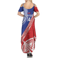 Tonga and Samoa Rugby Custom Family Matching Summer Maxi Dress and Hawaiian Shirt Ikale Tahi Manu Samoa Together LT14 - Polynesian Pride