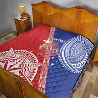 Tonga and Samoa Rugby Custom Quilt Ikale Tahi Manu Samoa Together - Polynesian Pride