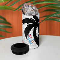 Fiji and Tonga Rugby 4 in 1 Can Cooler Tumbler Flying Fijians Ikale Tahi Together Pacific LT14 - Polynesian Pride