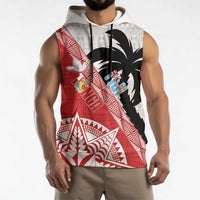 Fiji and Tonga Rugby Custom Sleeveless Hoodie Flying Fijians Ikale Tahi Together Pacific LT14 - Polynesian Pride