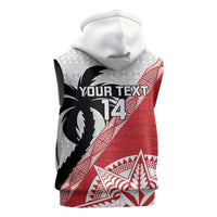 Fiji and Tonga Rugby Custom Sleeveless Zip Hoodie Flying Fijians Ikale Tahi Together Pacific LT14 - Polynesian Pride