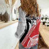 Fiji and Tonga Rugby Custom Women Casual Shirt Flying Fijians Ikale Tahi Together Pacific LT14 - Polynesian Pride