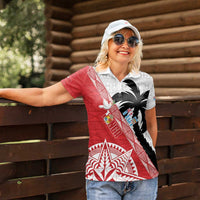 Fiji and Tonga Rugby Custom Women Polo Shirt Flying Fijians Ikale Tahi Together Pacific - Polynesian Pride