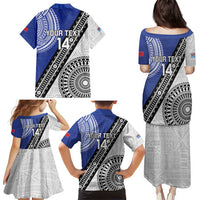 Fiji an Samoa Rugby Custom Family Matching Puletasi and Hawaiian Shirt Flying Fijians Manu Samoa Together Pacific LT14 - Polynesian Pride