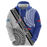 Fiji an Samoa Rugby Custom Hoodie Flying Fijians Manu Samoa Together Pacific - Polynesian Pride