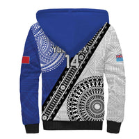 Fiji an Samoa Rugby Custom Sherpa Hoodie Flying Fijians Manu Samoa Together Pacific - Polynesian Pride