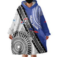 Fiji an Samoa Rugby Custom Wearable Blanket Hoodie Flying Fijians Manu Samoa Together Pacific - Polynesian Pride