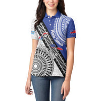 Fiji an Samoa Rugby Custom Women Polo Shirt Flying Fijians Manu Samoa Together Pacific - Polynesian Pride
