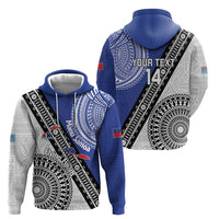 Fiji an Samoa Rugby Custom Zip Hoodie Flying Fijians Manu Samoa Together Pacific - Polynesian Pride