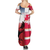 USA and Japan Rugby Custom Family Matching Summer Maxi Dress and Hawaiian Shirt Eagles Brave Blossoms Together Pacific LT14 - Polynesian Pride