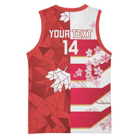 Canada and Japan Rugby Custom Basketball Jersey Canucks Brave Blossoms Together Pacific - Polynesian Pride