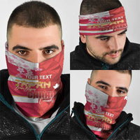 Canada and Japan Rugby Custom Neck Gaiter Canucks Brave Blossoms Together Pacific - Polynesian Pride