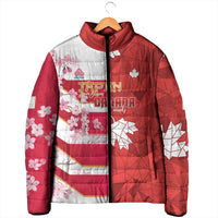 Canada and Japan Rugby Custom Padded Jacket Canucks Brave Blossoms Together Pacific - Polynesian Pride