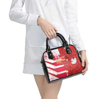 Canada and Japan Rugby Custom Shoulder Handbag Canucks Brave Blossoms Together Pacific - Polynesian Pride