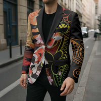 Hawaiian and Japanese Blazer Koi Fish With Kanaka Polynesian Tattoo - Polynesian Pride