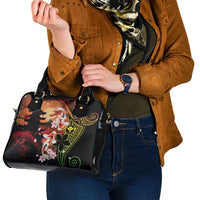 Hawaiian and Japanese Shoulder Handbag Koi Fish With Kanaka Polynesian Tattoo - Polynesian Pride