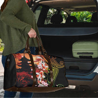 Hawaiian and Japanese Travel Bag Koi Fish With Kanaka Polynesian Tattoo - Polynesian Pride