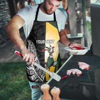 New Zealand and South Africa Rugby Custom Apron Maori Silver Fern Springbok Together LT14 - Polynesian Pride